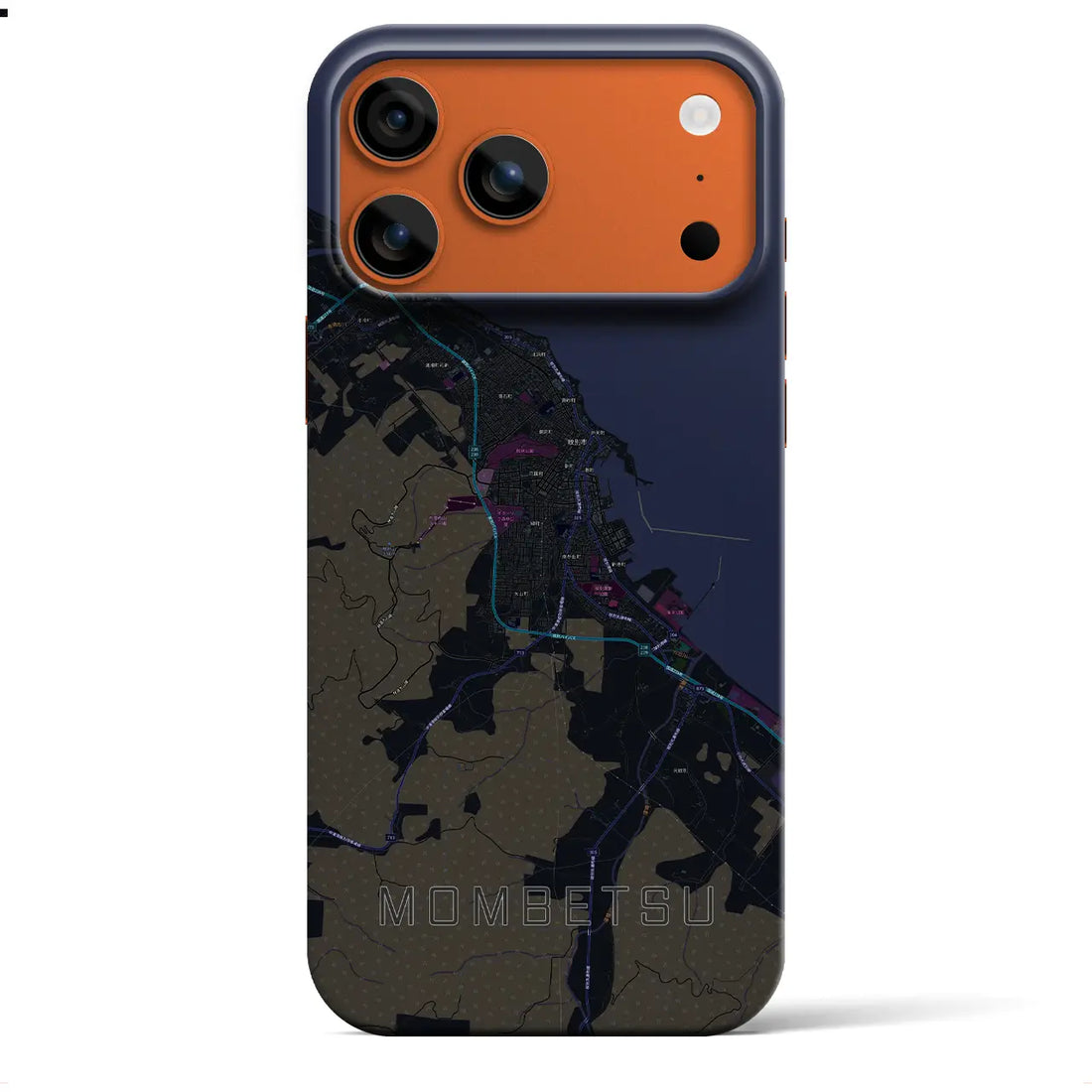 【紋別（北海道）】地図柄iPhoneケース（バックカバータイプ）