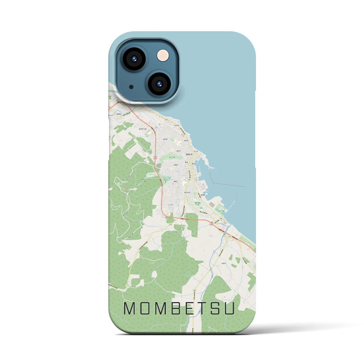 【紋別（北海道）】地図柄iPhoneケース（バックカバータイプ）