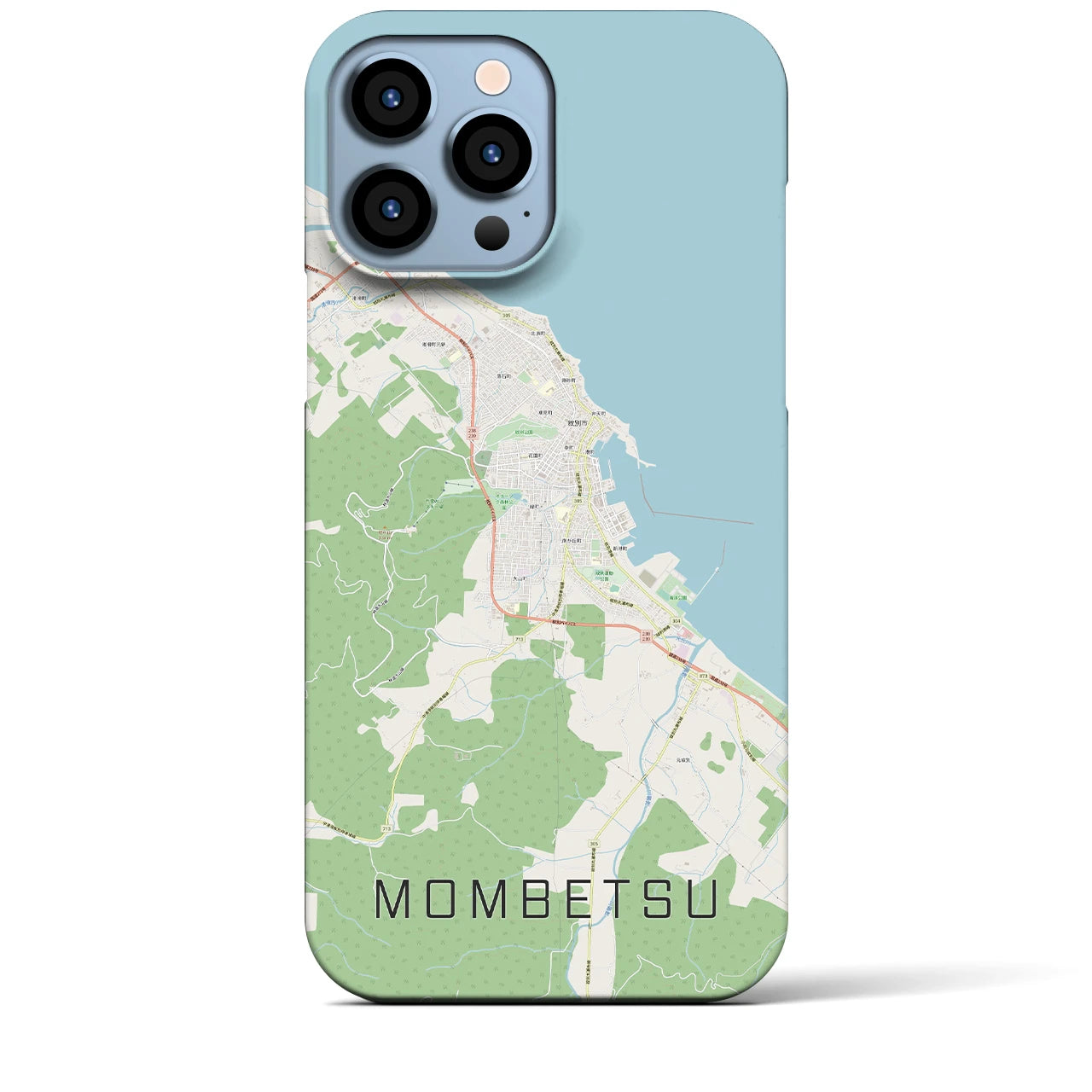 【紋別（北海道）】地図柄iPhoneケース（バックカバータイプ）