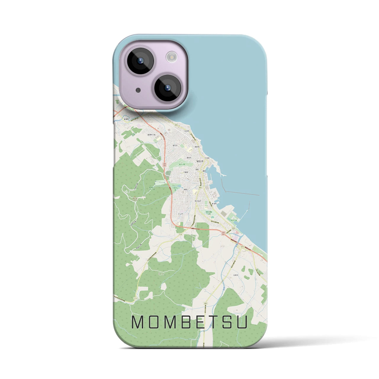 【紋別（北海道）】地図柄iPhoneケース（バックカバータイプ）