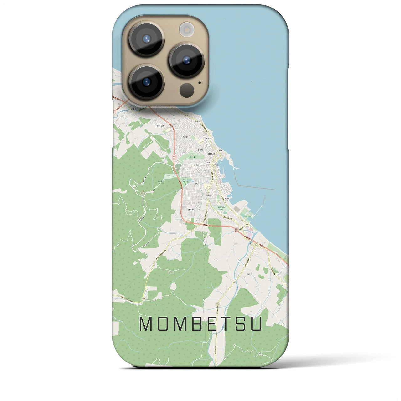 【紋別（北海道）】地図柄iPhoneケース（バックカバータイプ）