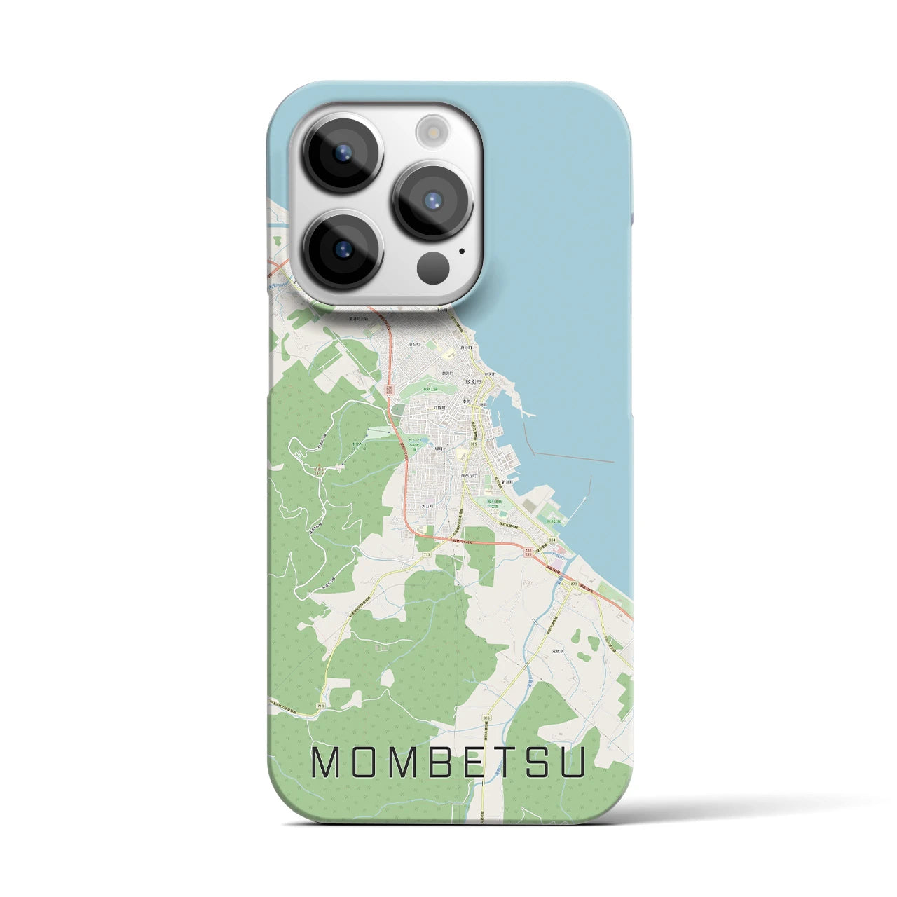 【紋別（北海道）】地図柄iPhoneケース（バックカバータイプ）