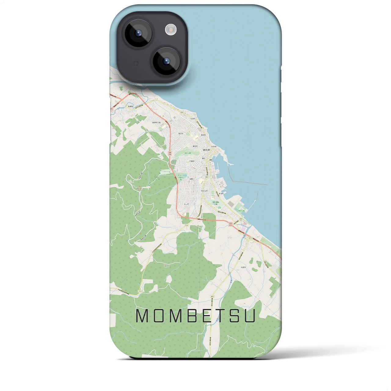 【紋別（北海道）】地図柄iPhoneケース（バックカバータイプ）