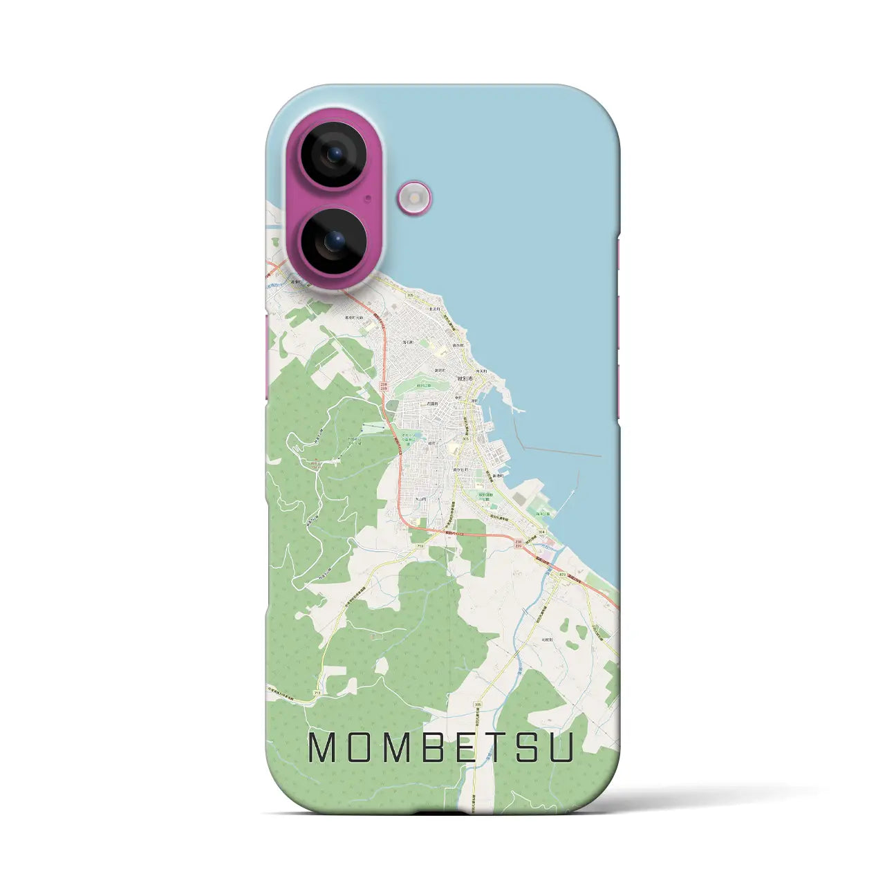 【紋別（北海道）】地図柄iPhoneケース（バックカバータイプ）