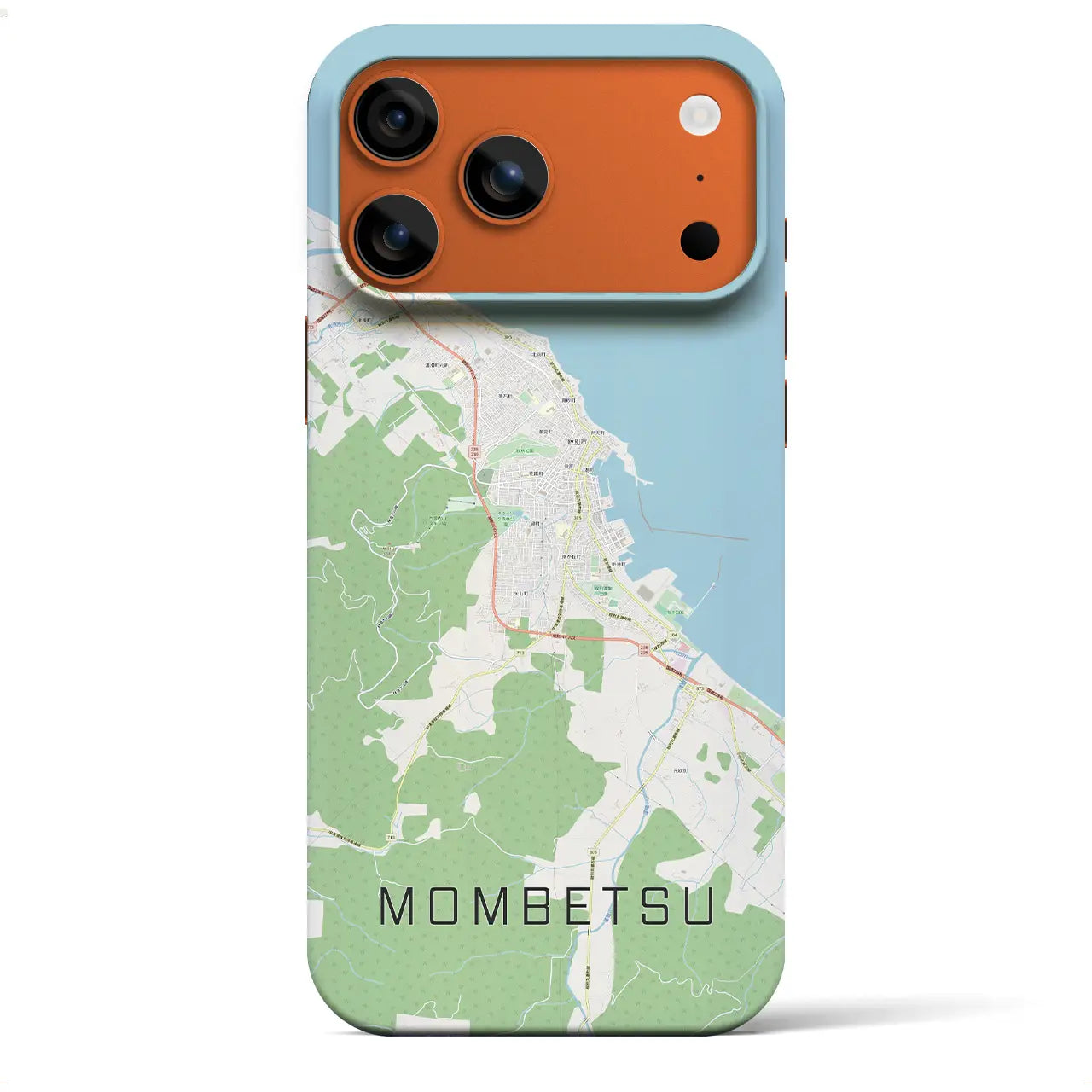 【紋別（北海道）】地図柄iPhoneケース（バックカバータイプ）