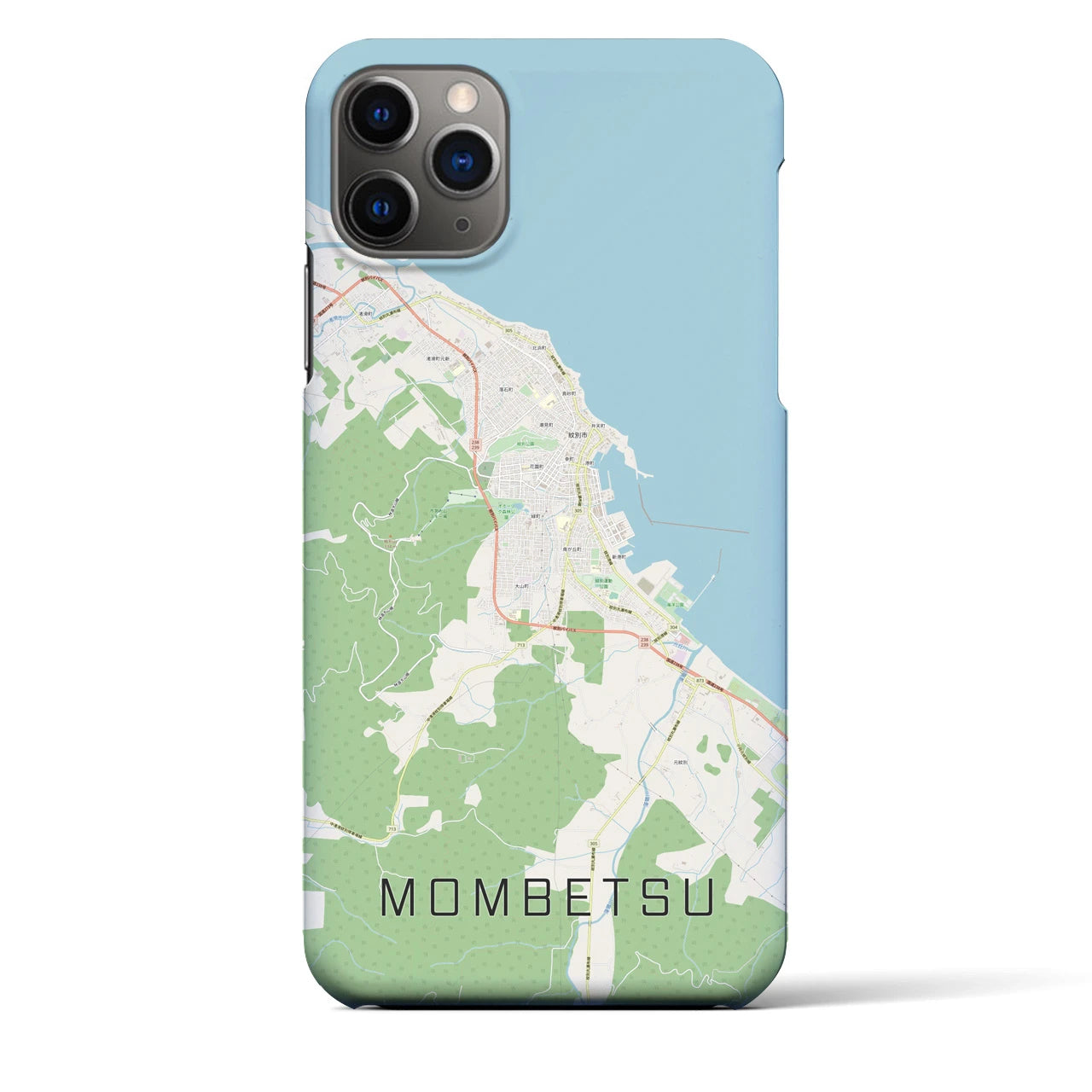【紋別（北海道）】地図柄iPhoneケース（バックカバータイプ）