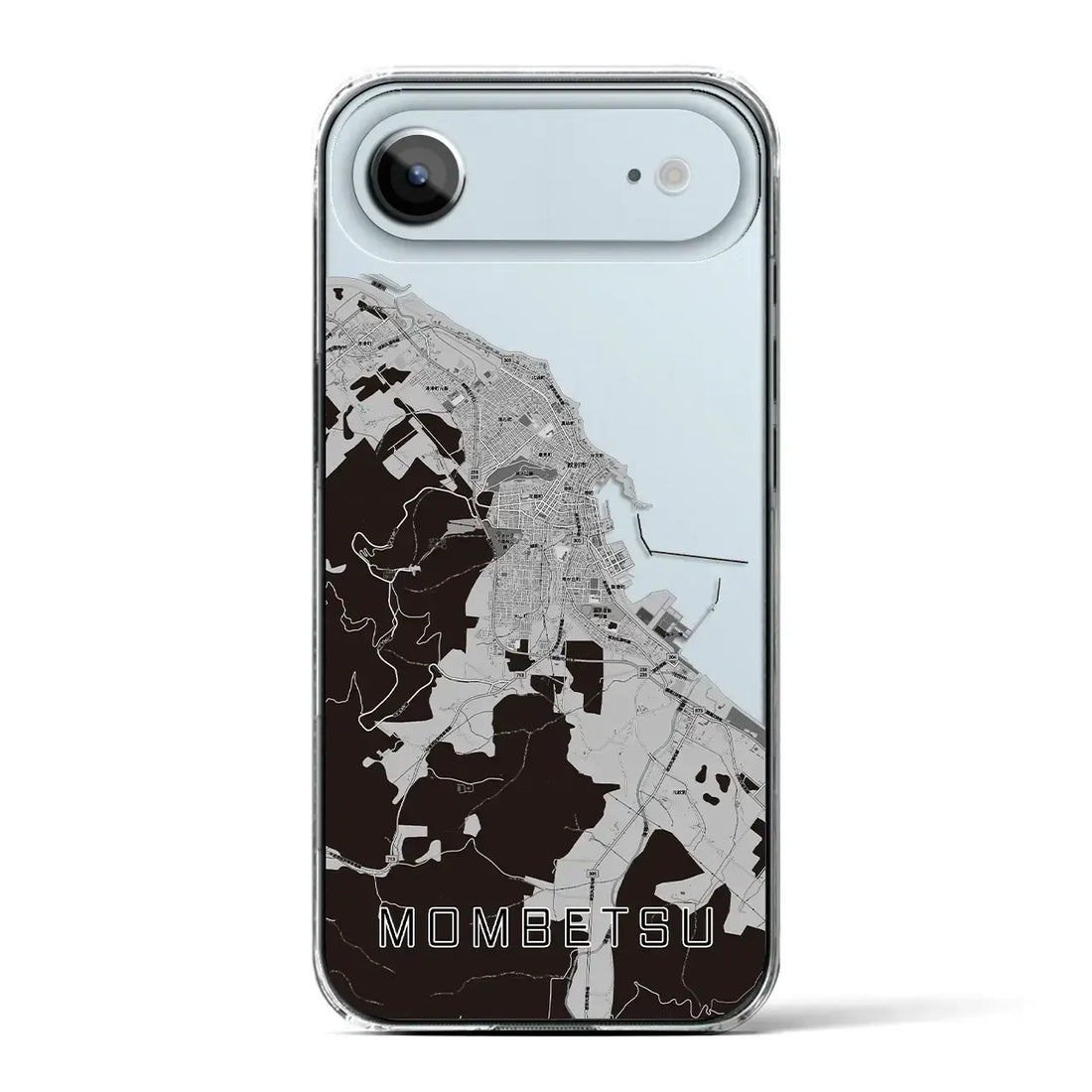 【紋別(北海道)】地図柄iPhoneケース(クリアタイプ)モノトーン・iPhone 17 Pro Max 用