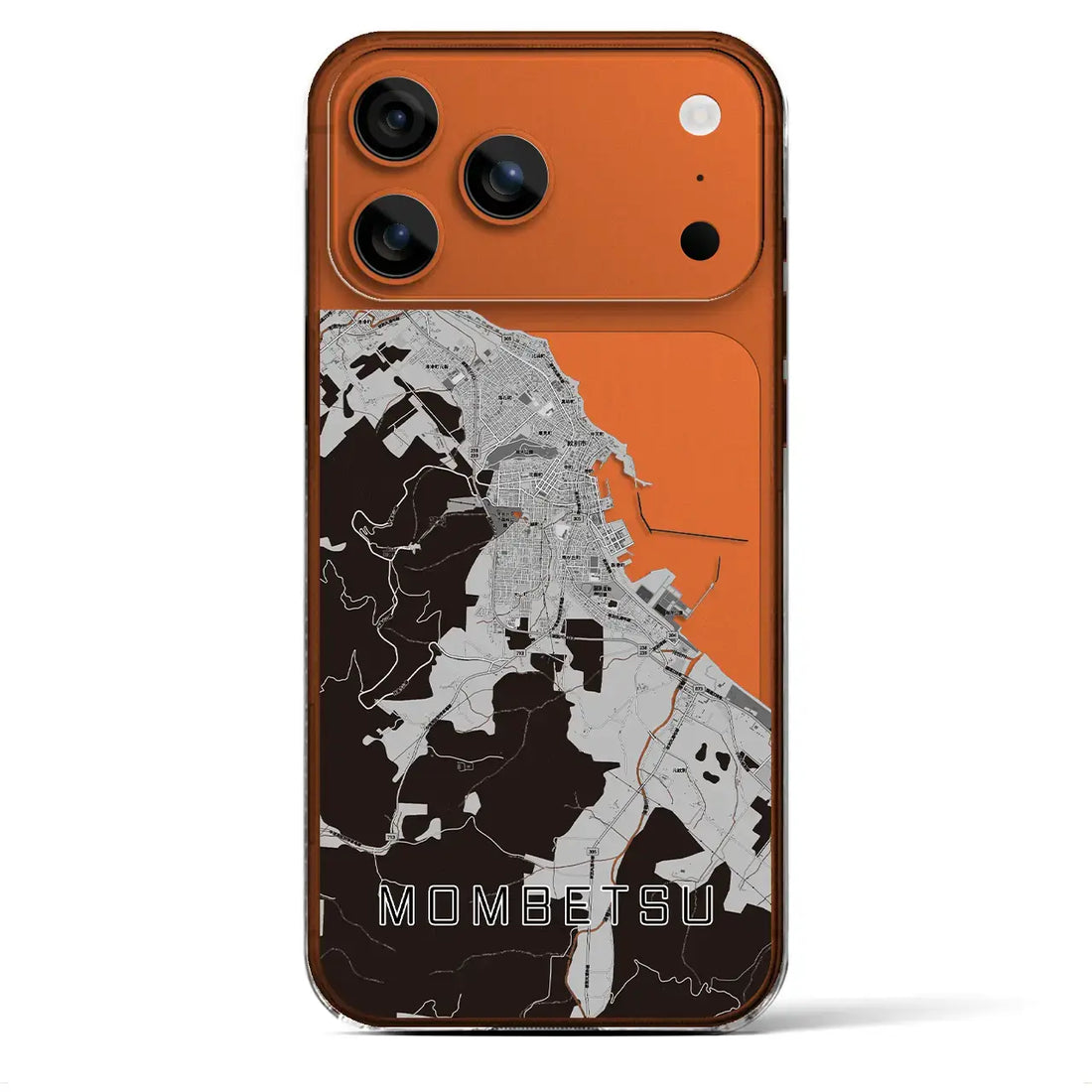 【紋別（北海道）】地図柄iPhoneケース（クリアタイプ）モノトーン・iPhone 17 Pro Max 用