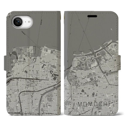 【百道（福岡県）】地図柄iPhoneケース（手帳タイプ）