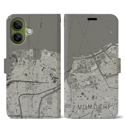 【百道（福岡県）】地図柄iPhoneケース（手帳タイプ）