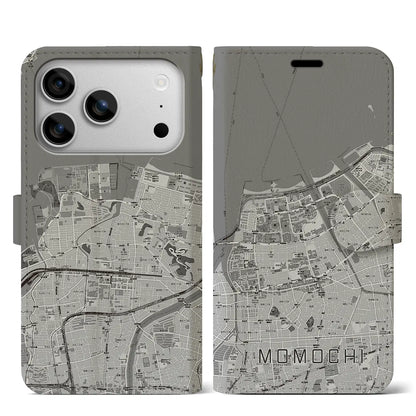 【百道（福岡県）】地図柄iPhoneケース（手帳タイプ）