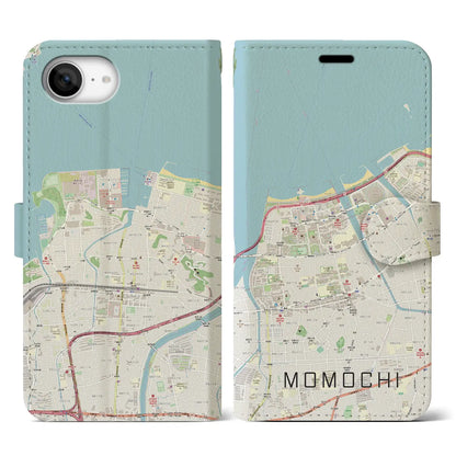 【百道（福岡県）】地図柄iPhoneケース（手帳タイプ）