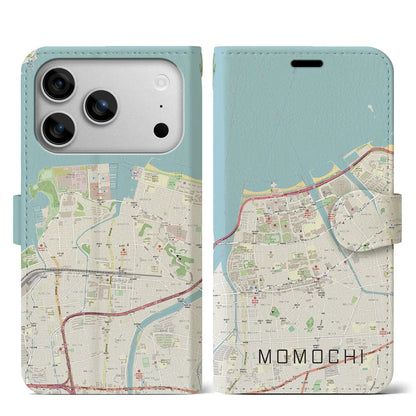 【百道（福岡県）】地図柄iPhoneケース（手帳タイプ）