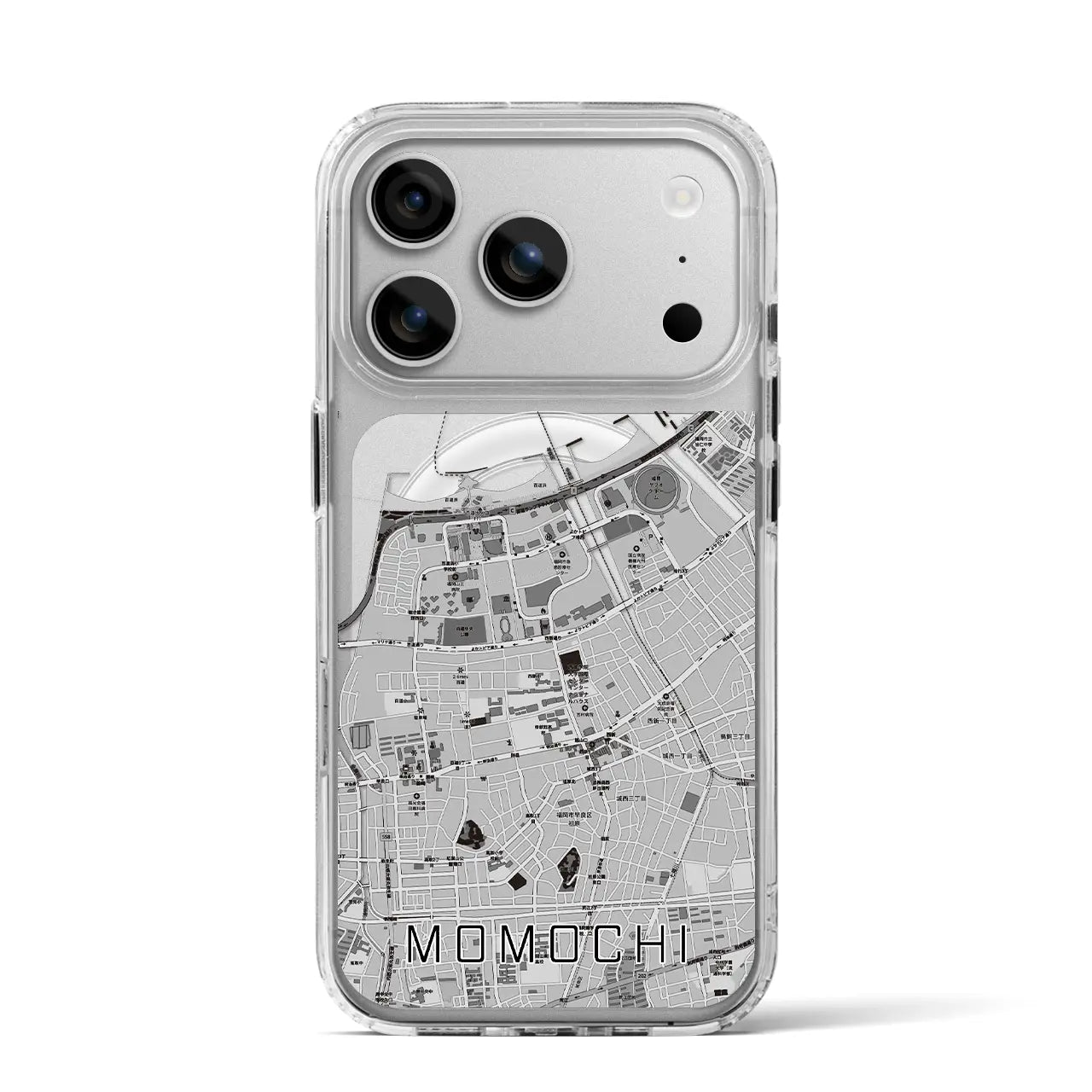 【百道（福岡県）】地図柄iPhoneケース（MagSafeタイプ）