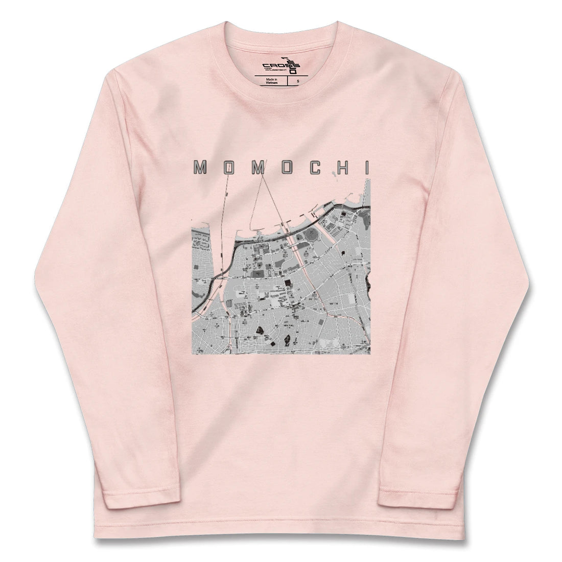 【百道（福岡県）】地図柄ロングスリーブTシャツ