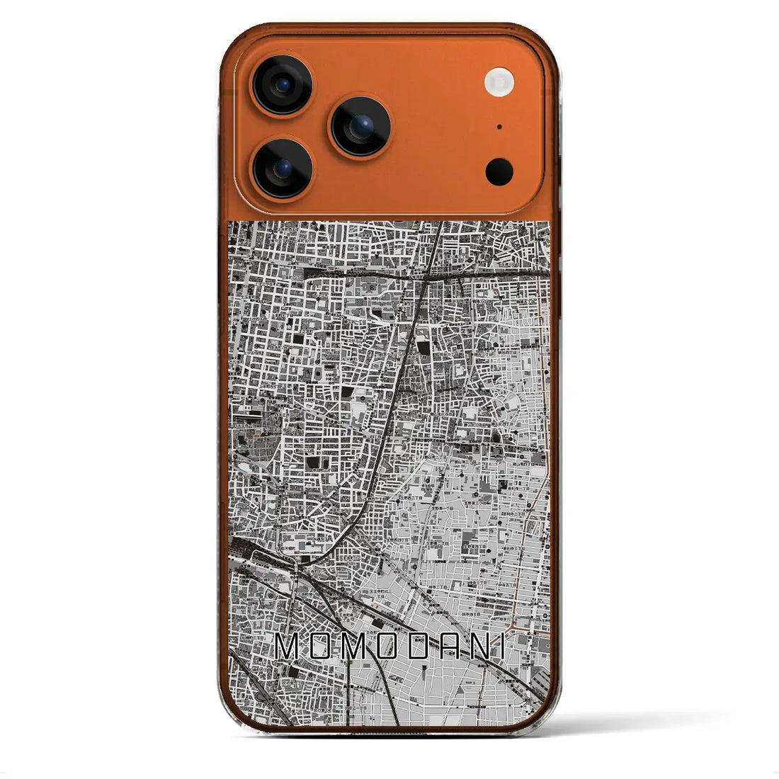 【桃谷（大阪府）】地図柄iPhoneケース（クリアタイプ）