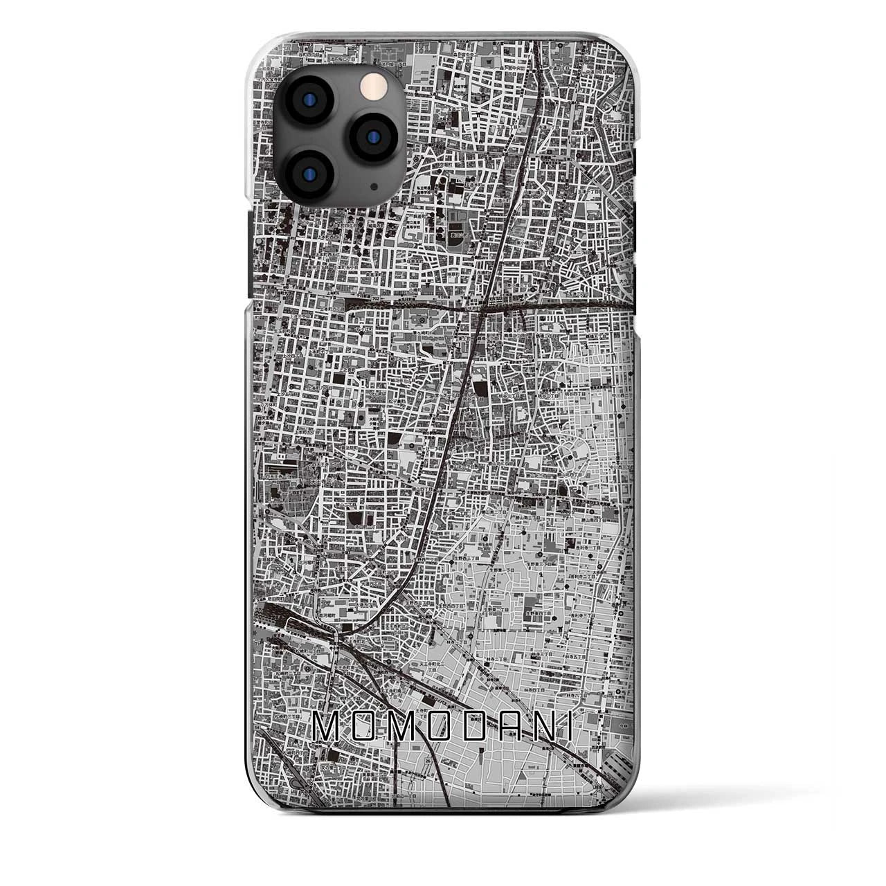 【桃谷（大阪府）】地図柄iPhoneケース（クリアタイプ）