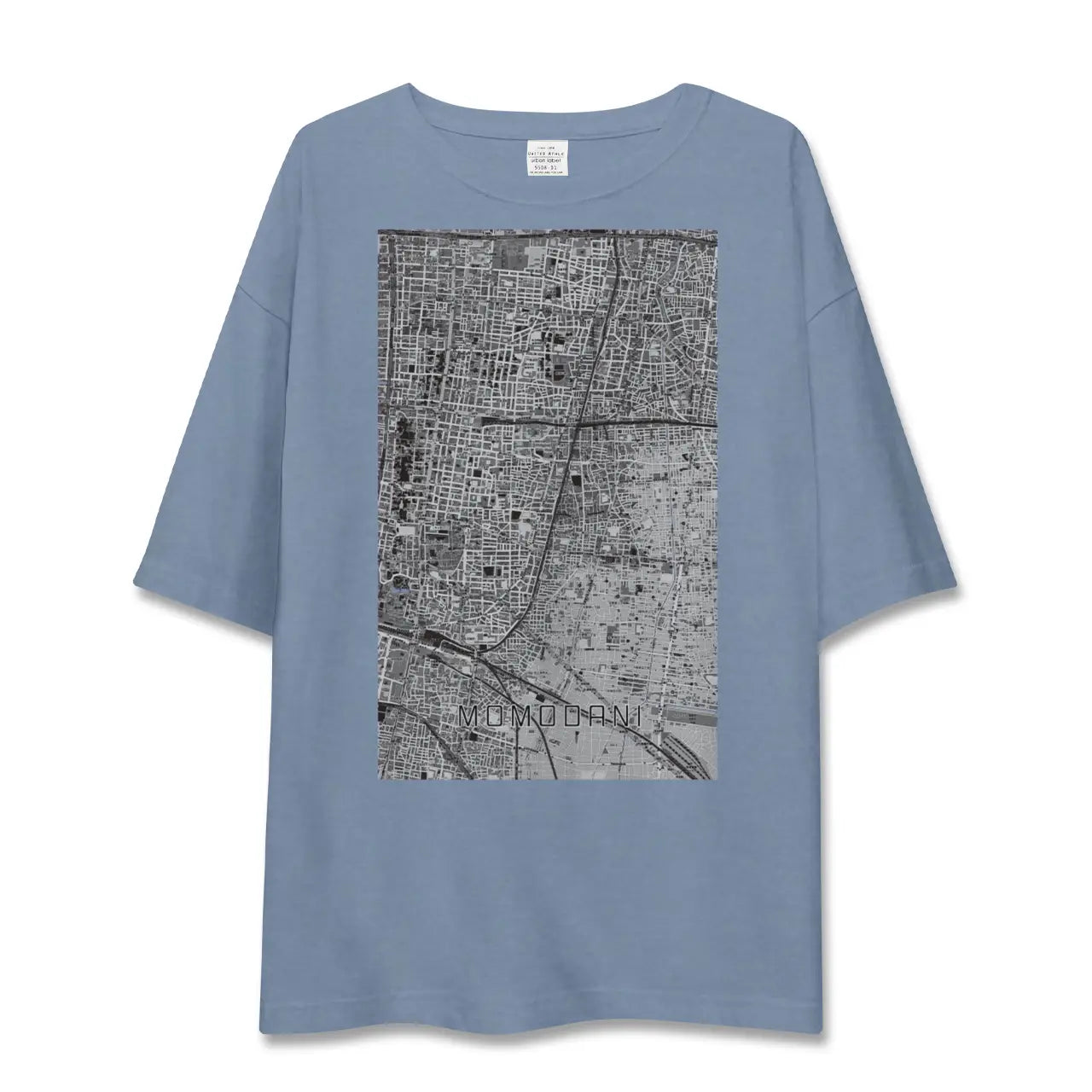 【桃谷（大阪府）】地図柄ビッグシルエットTシャツ