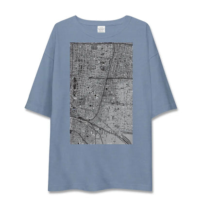 【桃谷（大阪府）】地図柄ビッグシルエットTシャツ