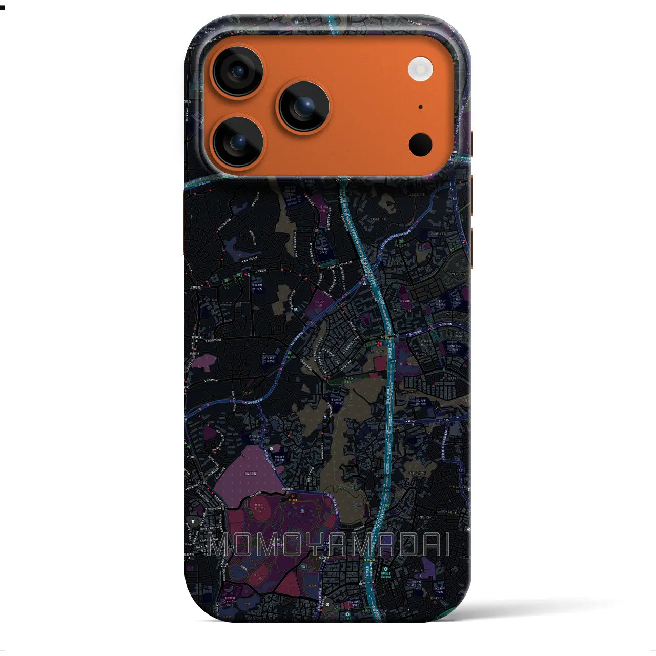 【桃山台（大阪府）】地図柄iPhoneケース（バックカバータイプ）