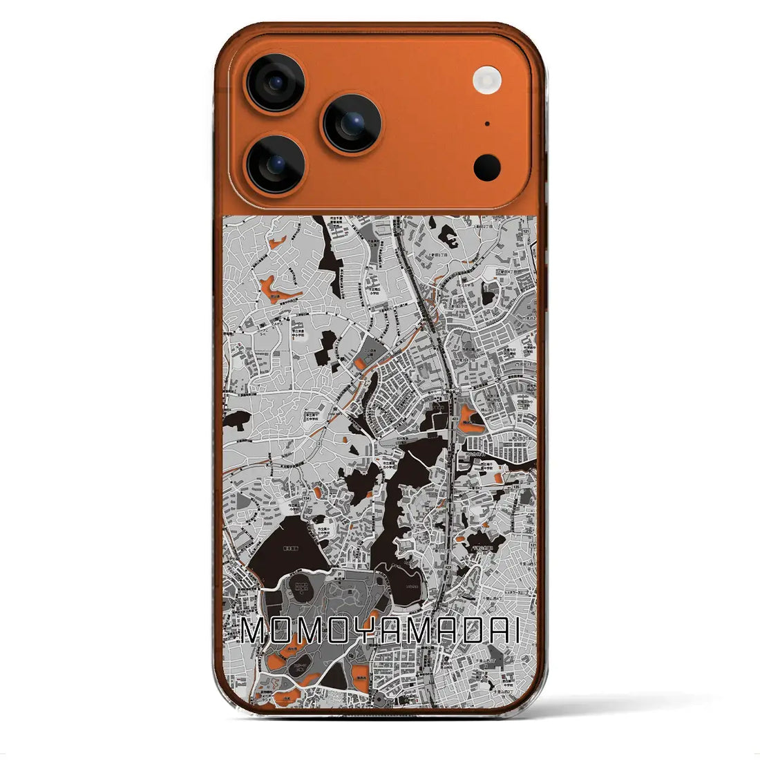 【桃山台(大阪府)】地図柄iPhoneケース(クリアタイプ)モノトーン・iPhone 17 Pro Max 用