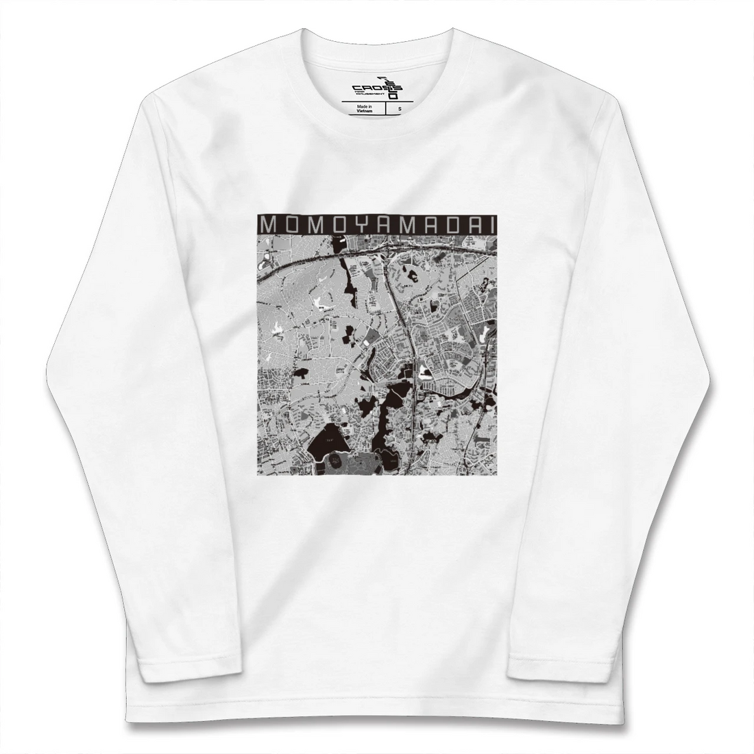 【桃山台(大阪府)】地図柄ロングスリーブTシャツ