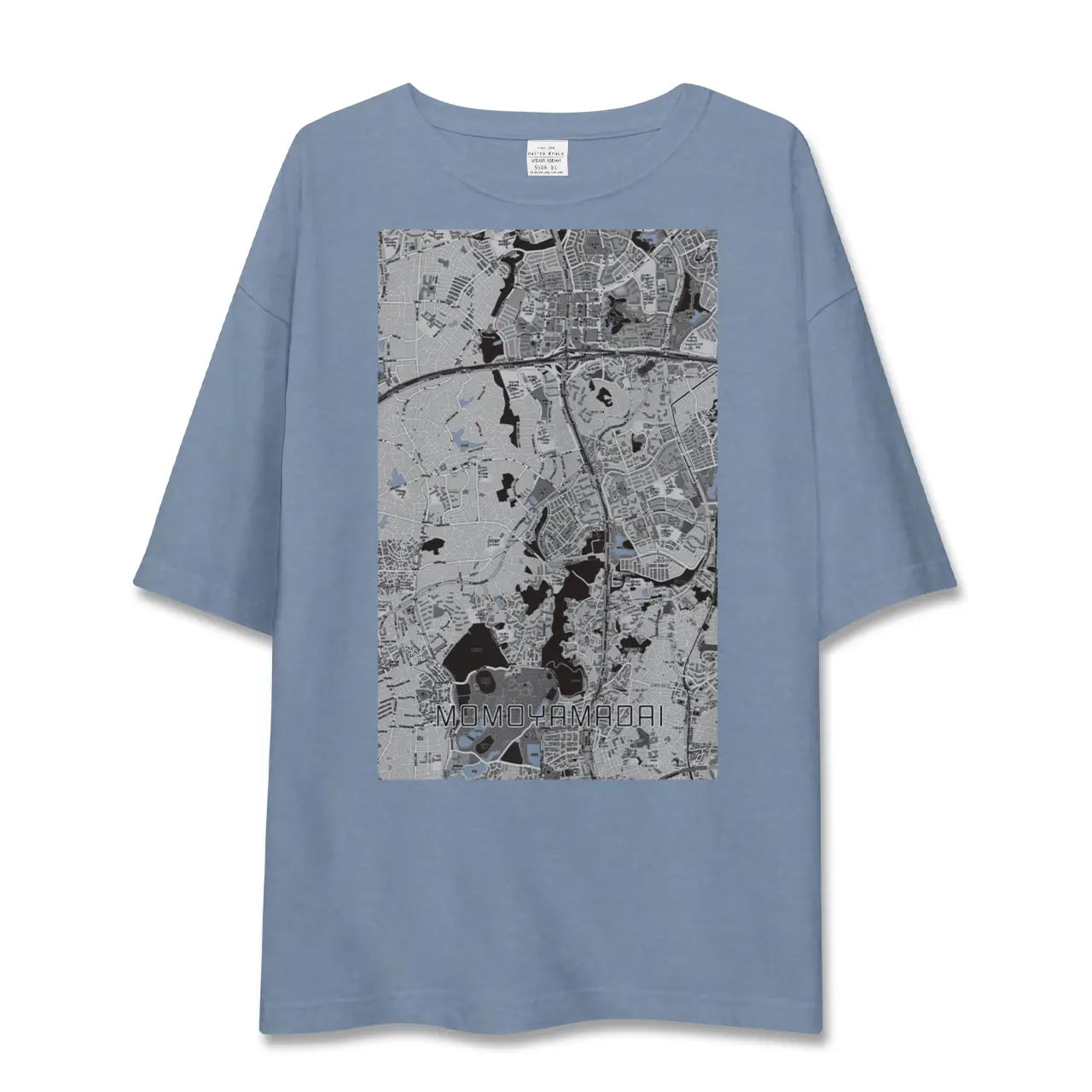 【桃山台（大阪府）】地図柄ビッグシルエットTシャツ