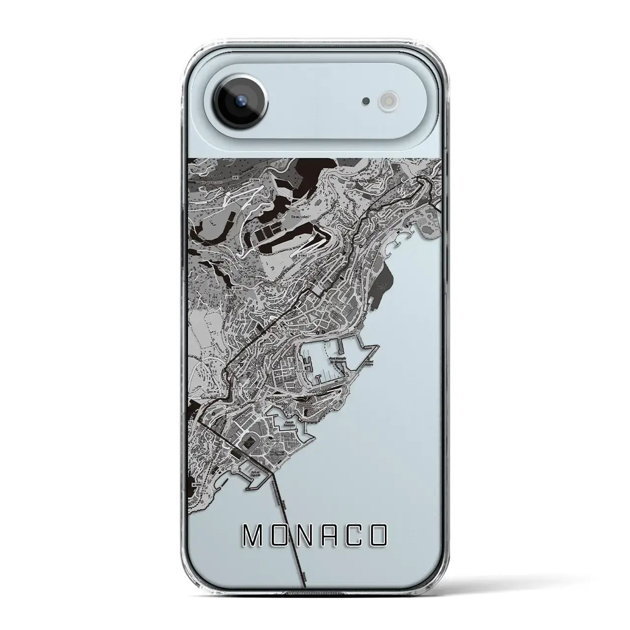 【モナコ】地図柄iPhoneケース（クリアタイプ）