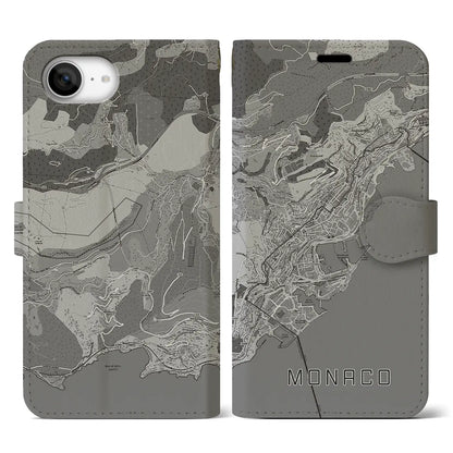 【モナコ】地図柄iPhoneケース（手帳タイプ）