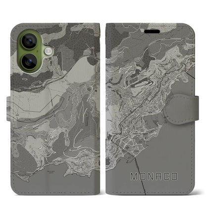【モナコ】地図柄iPhoneケース（手帳タイプ）