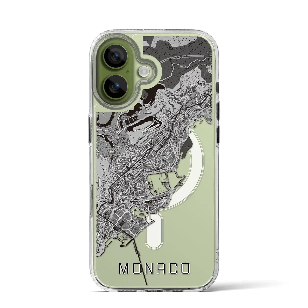 【モナコ】地図柄iPhoneケース（MagSafeタイプ）