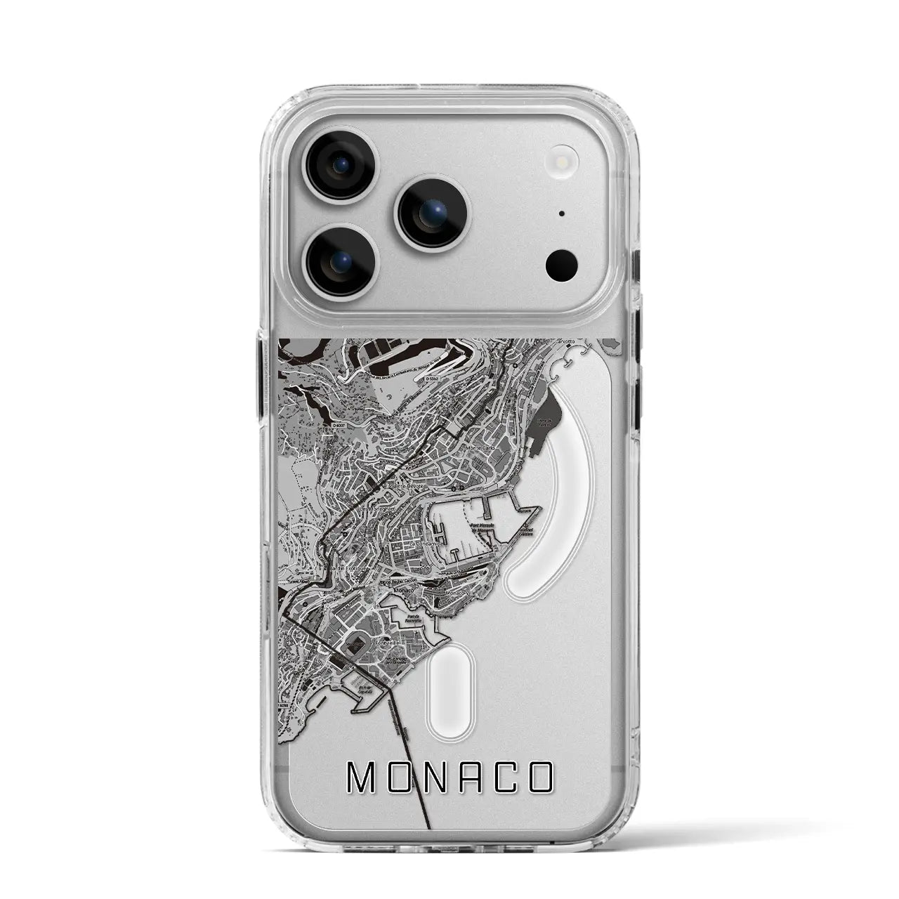 【モナコ】地図柄iPhoneケース（MagSafeタイプ）