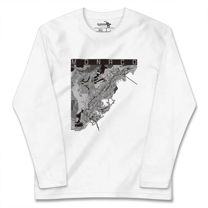 【モナコ】地図柄ロングスリーブTシャツ