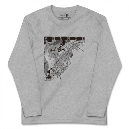 【モナコ】地図柄ロングスリーブTシャツ