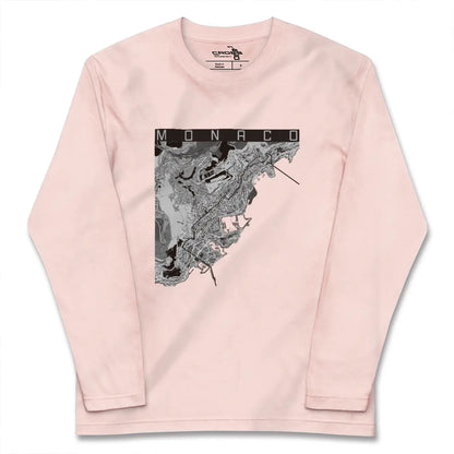 【モナコ】地図柄ロングスリーブTシャツ