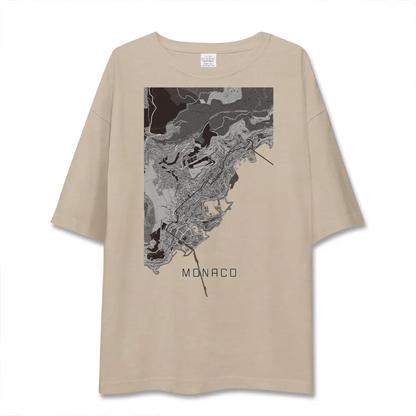 【モナコ】地図柄ビッグシルエットTシャツ
