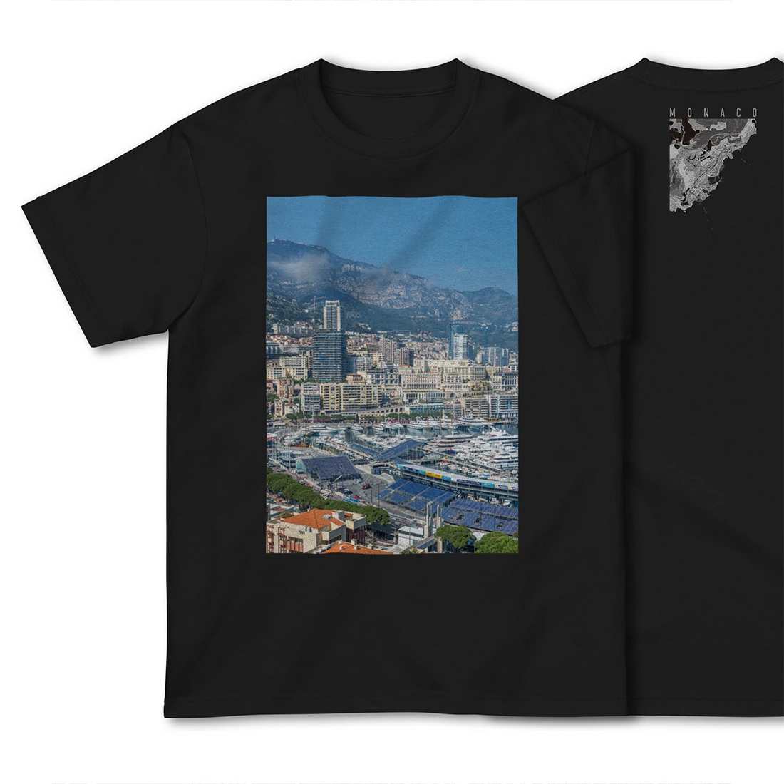 【モナコ】Map World ハイクオリティTシャツ