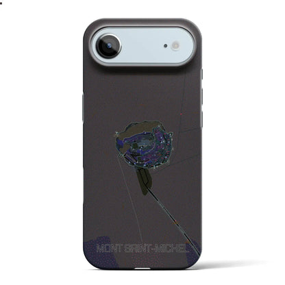 【モン・サン＝ミシェル（フランス）】地図柄iPhoneケース（バックカバータイプ）