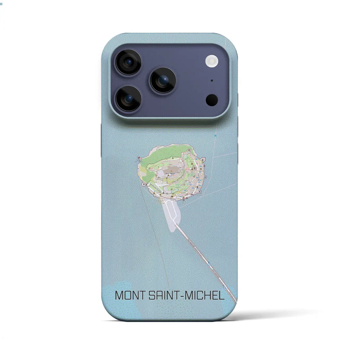 【モン・サン＝ミシェル（フランス）】地図柄iPhoneケース（バックカバータイプ）ナチュラル・iPhone 17 Pro Max 用
