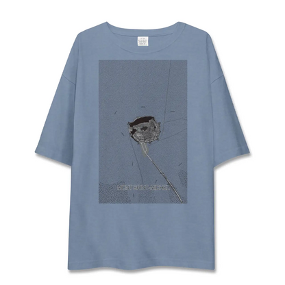 【モン・サン＝ミシェル（フランス）】地図柄ビッグシルエットTシャツ