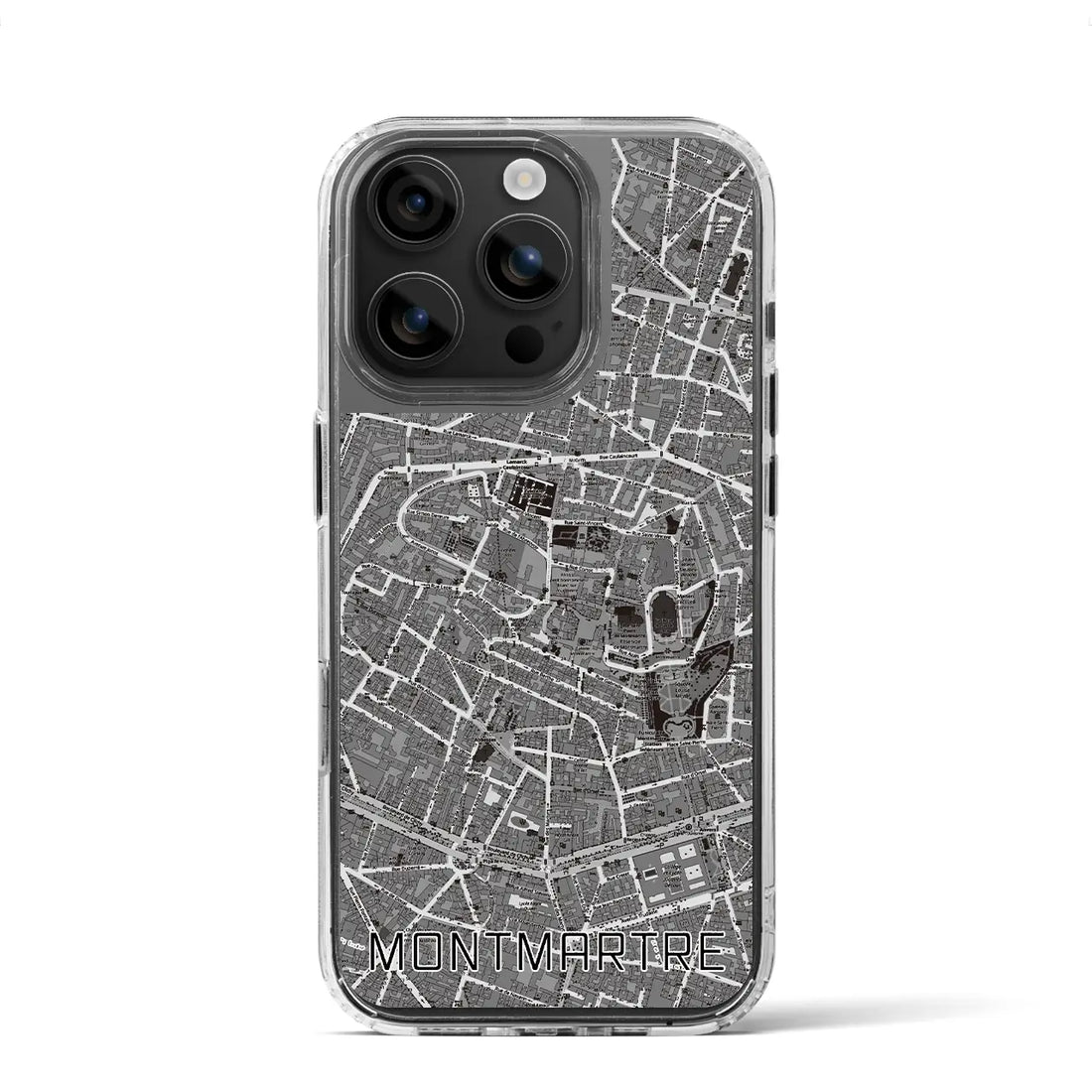 【モンマルトル（フランス）】地図柄iPhoneケース（MagSafeタイプ）