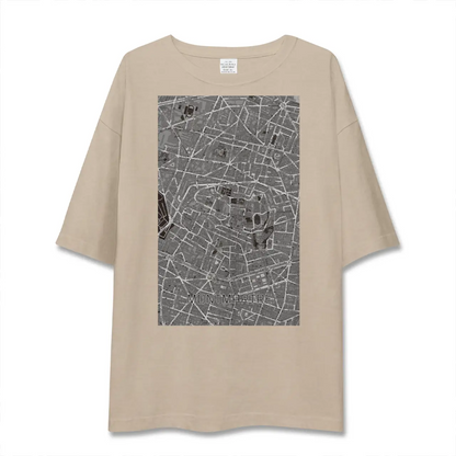 【モンマルトル（フランス）】地図柄ビッグシルエットTシャツ