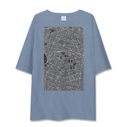 【モンマルトル（フランス）】地図柄ビッグシルエットTシャツ