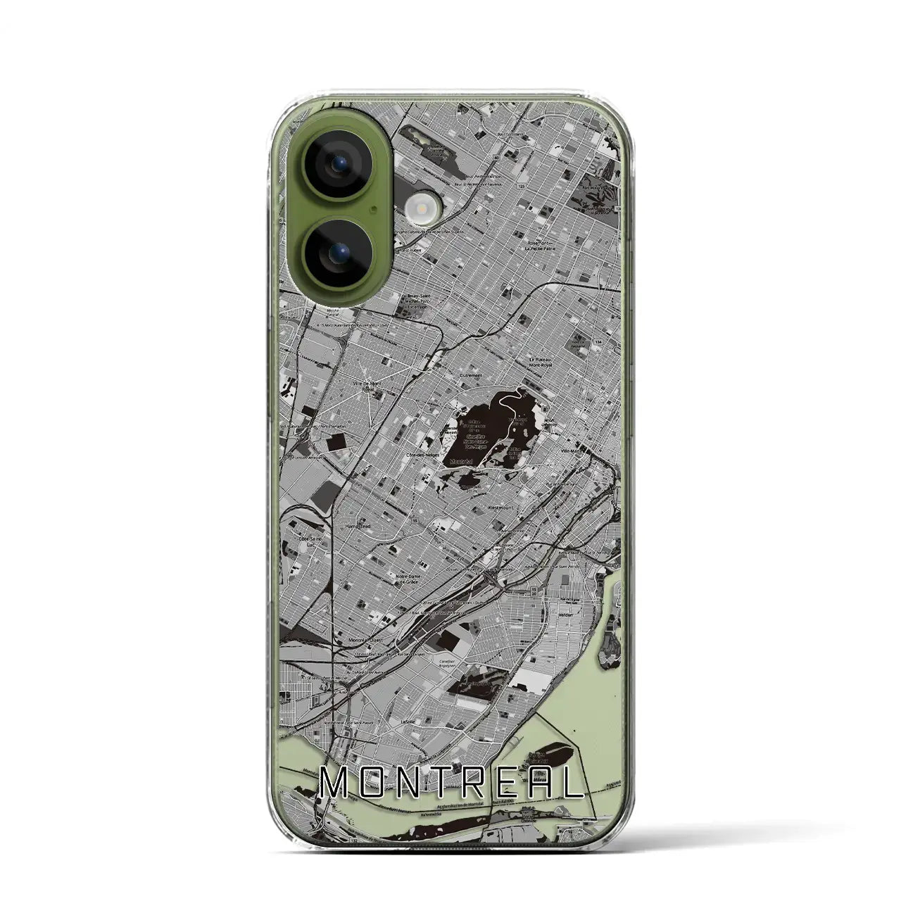 【モントリオール（カナダ）】地図柄iPhoneケース（クリアタイプ）