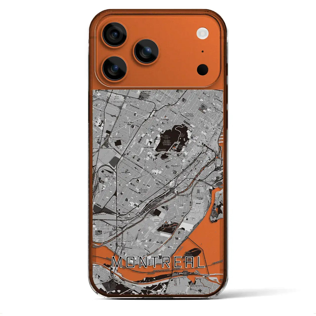 【モントリオール（カナダ）】地図柄iPhoneケース（クリアタイプ）