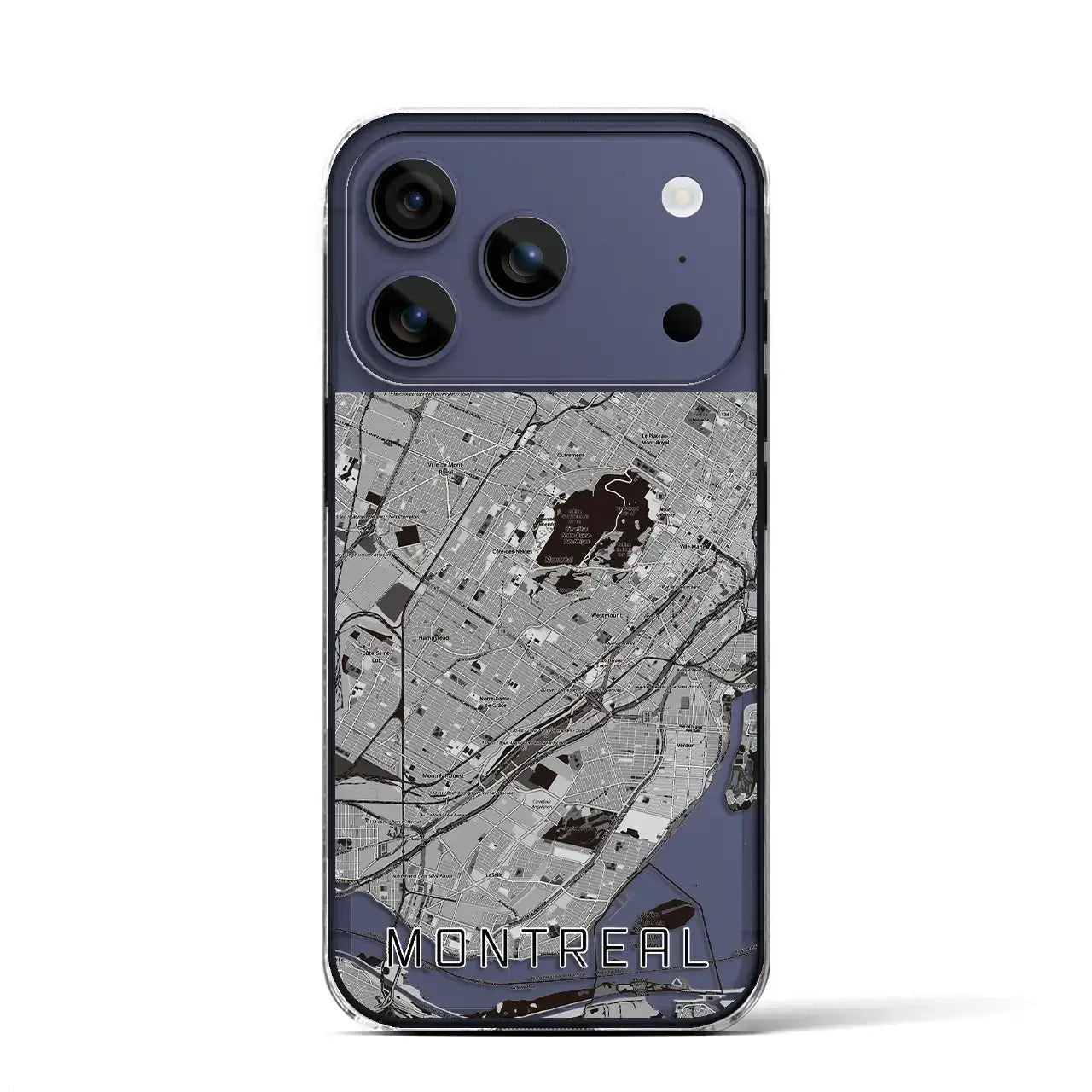 【モントリオール（カナダ）】地図柄iPhoneケース（クリアタイプ）