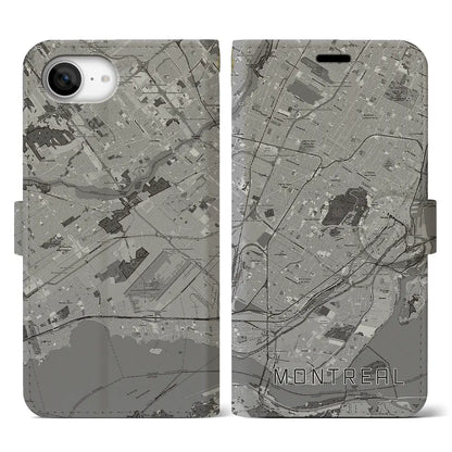【モントリオール（カナダ）】地図柄iPhoneケース（手帳タイプ）