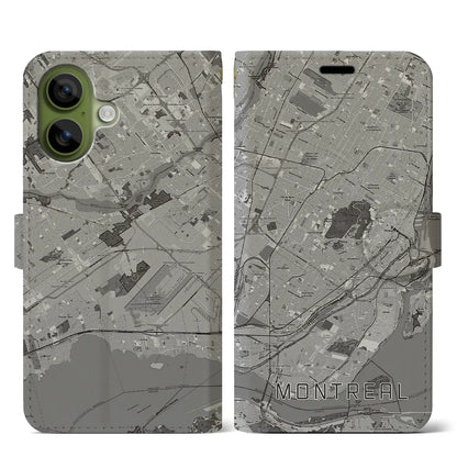 【モントリオール（カナダ）】地図柄iPhoneケース（手帳タイプ）