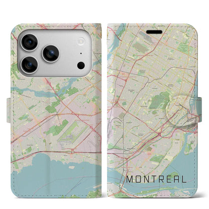 【モントリオール（カナダ）】地図柄iPhoneケース（手帳タイプ）