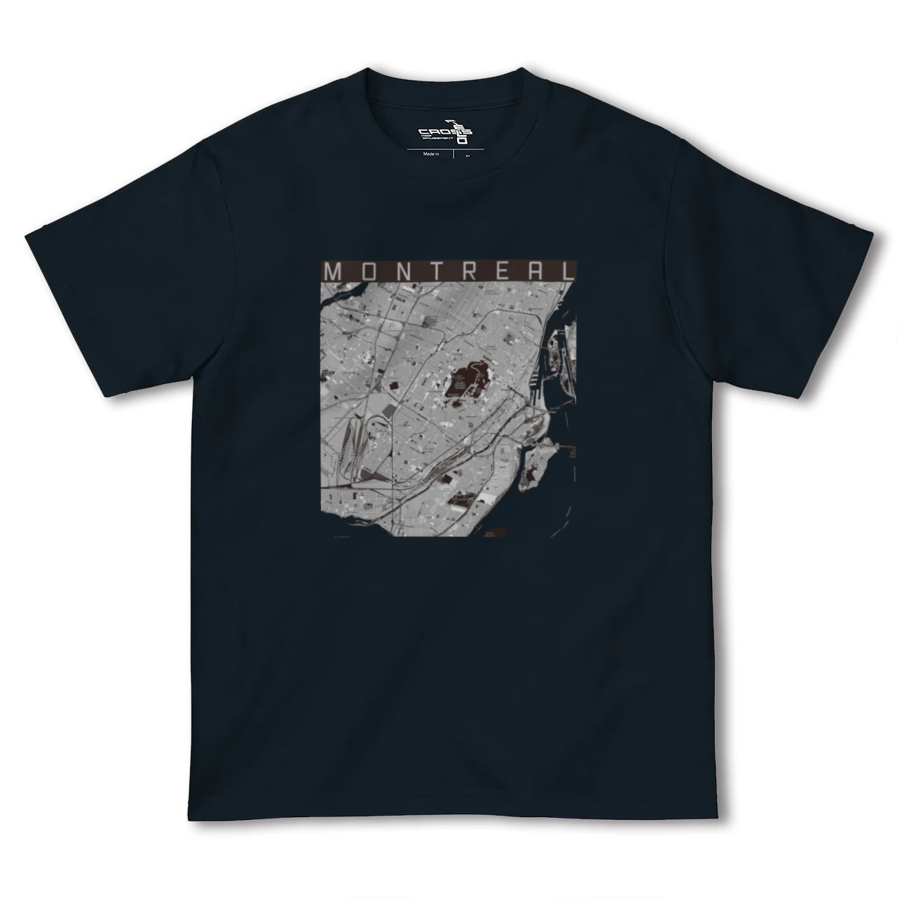 【モントリオール（カナダ）】地図柄ヘビーウェイトTシャツ